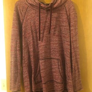 Red heathered sweater